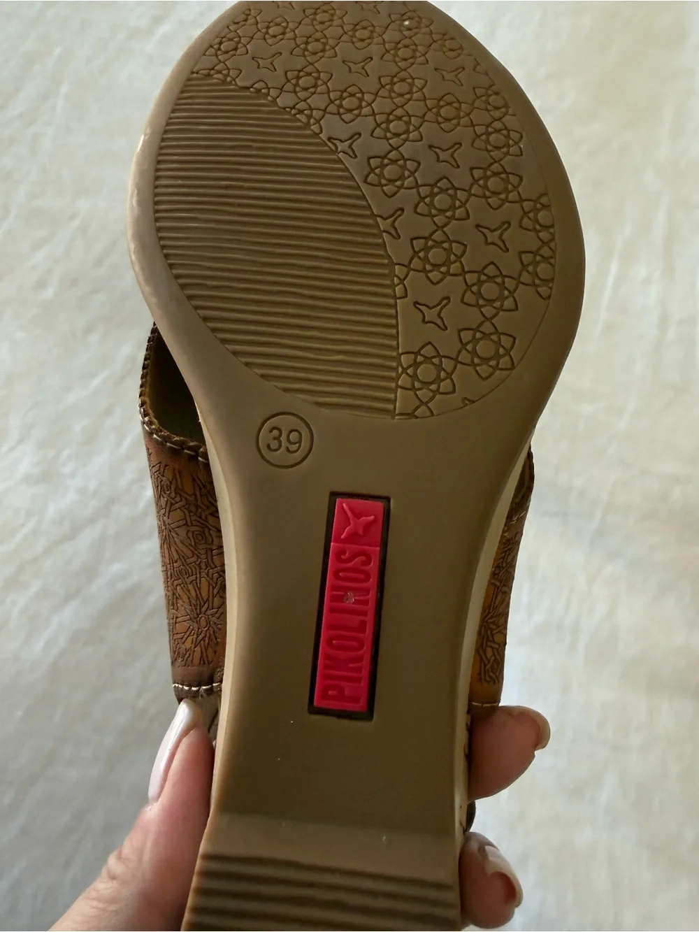 PIKOLINOS | SZ 39 (US 8) | Brown Leather Vigo Wedge Heels Slingbacks Sandals